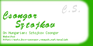 csongor sztojkov business card